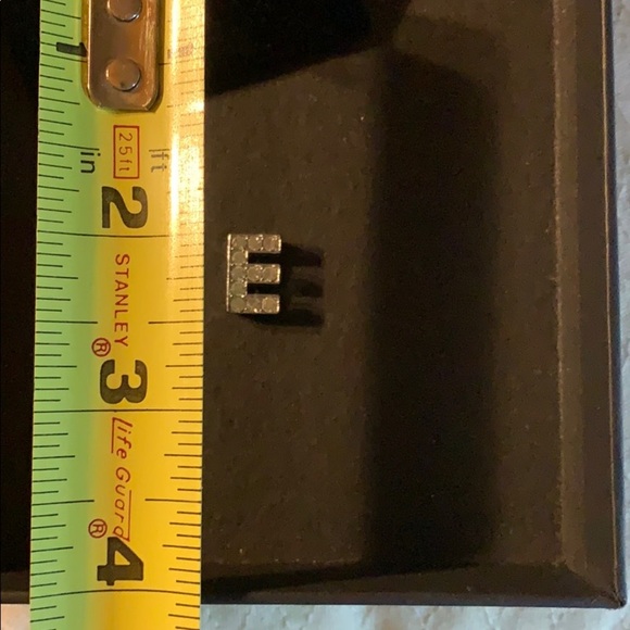 Vintage “E” in Rhinestones Silver Tone Charm - Picture 4 of 4